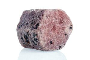 macro mineral stone ruby on a white background photo