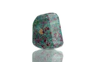 macro mineral stone ruby on a white background photo