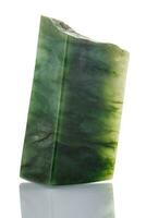macro mineral stone Nephrite on a white background photo