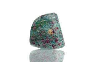 macro mineral stone ruby on a white background photo