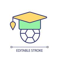 2D editable prepare appeal icon representing athletic scholarship, isolated vector, multicolor thin line illustration. vector