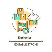 2D editable declutter icon representing moving service, simple isolated vector, multicolor thin line illustration. vector