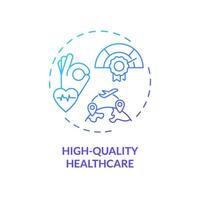 2D gradient high quality healthcare icon, simple isolated vector, medical tourism thin line illustration. vector