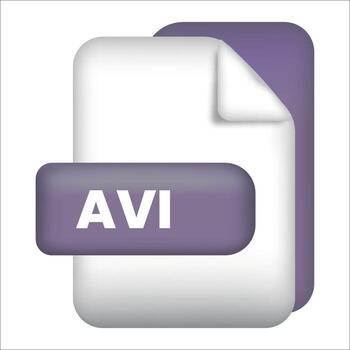 avi archivo formato icono. isométrica ilustración de avi archivo vector. avi archivo formato de 3d ilustración. archivos formato y documento concepto vector