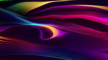 AI generated Abstract wavy liquid background animation, Abstract neon colors geometric wavy  background video