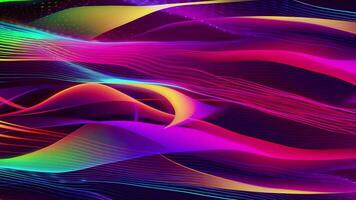 AI generated Abstract wavy liquid background animation, Abstract neon colors geometric wavy  background video