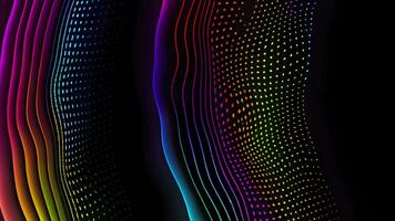 AI generated Abstract wavy liquid background animation, Abstract neon colors geometric wavy  background video