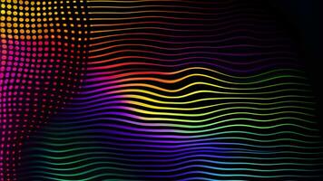 AI generated Abstract wavy liquid background animation, Abstract neon colors geometric wavy  background video