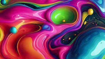 AI generated Abstract wavy liquid background animation, Abstract neon colors geometric wavy  background video