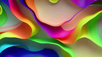 AI generated Abstract wavy liquid background animation, Abstract neon colors geometric wavy  background video