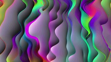 AI generated Abstract wavy liquid background animation, Abstract neon colors geometric wavy  background video