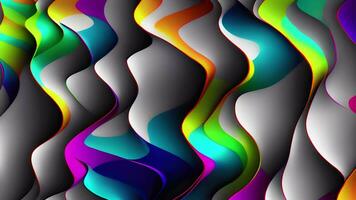 AI generated Abstract wavy liquid background animation, Abstract neon colors geometric wavy  background video