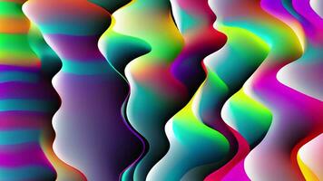 AI generated Abstract wavy liquid background animation, Abstract neon colors geometric wavy  background video