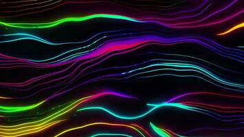 AI generated Abstract wavy liquid background animation, Abstract neon colors geometric wavy  background video