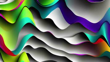 AI generated Abstract wavy liquid background animation, Abstract neon colors geometric wavy  background video