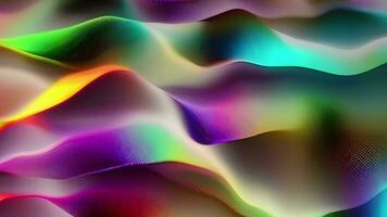 AI generated Abstract wavy liquid background animation, Abstract neon colors geometric wavy  background video