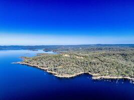 Aerial View from a Drone taken at Copeton Dam Northern Foreshores out near Inverell, New South Wales, 2360, Australia photo