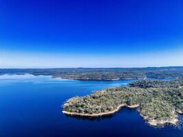 Aerial View from a Drone taken at Copeton Dam Northern Foreshores out near Inverell, New South Wales, 2360, Australia photo