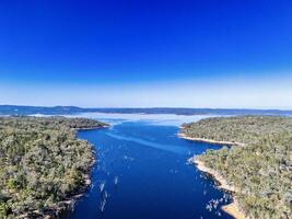 Aerial View from a Drone taken at Copeton Dam Northern Foreshores out near Inverell, New South Wales, 2360, Australia photo