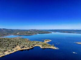 Aerial View from a Drone taken at Copeton Dam Northern Foreshores out near Inverell, New South Wales, 2360, Australia photo