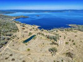 Aerial View from a Drone taken at Copeton Dam Northern Foreshores out near Inverell, New South Wales, 2360, Australia photo