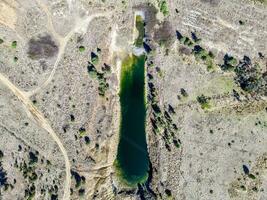 Aerial View from a Drone taken at Copeton Dam Northern Foreshores out near Inverell, New South Wales, 2360, Australia photo