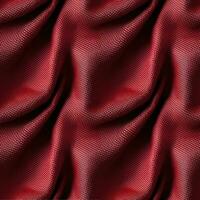 AI generated seamless texture of red fabric with folds photo