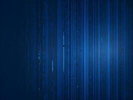 AI generated Blue digital binary data on computer screen background. binary code background . abstract blue background photo