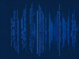 ai generado azul digital binario datos en computadora pantalla antecedentes. binario código antecedentes . resumen azul antecedentes foto