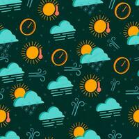 Seamless pattern of isolated 3d weather icons vector