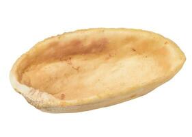 Empty shell of roasted pistachio on a white isolated background photo