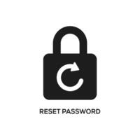 Reset password icon. Repeat safety icon. Lock reload icon on white background vector