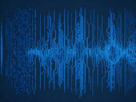 AI generated Blue digital binary data on computer screen background. binary code background . abstract blue background photo