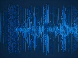 ai generado azul digital binario datos en computadora pantalla antecedentes. binario código antecedentes . resumen azul antecedentes foto