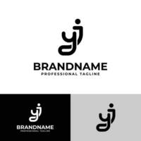 Letter YJ Monogram Logo, suitable for business with YJ or JY initial vector