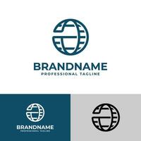 Initial A Globe Logo, suitable for business related to Globe with A initial vector