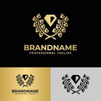 Diamond Laurel Logo, suitable for business related to Diamond and Laurel vector