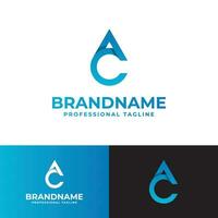 Letter AC Drop Logo, suitable for business related to Drop with AC intial vector