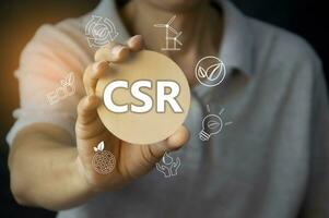 CSR or Corporate Social Responsibility Or as it is understood, it is the source of society. photo