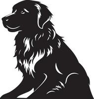 Dog vector silhouette illustration black color 2