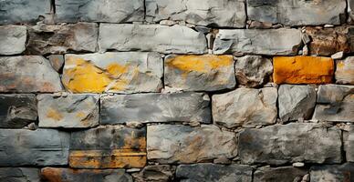 AI generated Concrete old wall, panoramic texture background - AI generated image photo