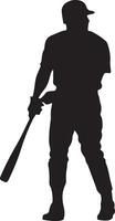 baseball player vector silhouette, silhouette, black color 15