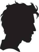 Man profile vector silhouette illustration 12