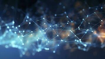 AI generated Abstract Digital Connections with Data and Blockchain Technology. AI Generated photo