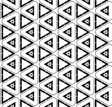 patrón abstracto sin costuras en blanco y negro. fondo y telón de fondo. diseño ornamental en escala de grises. vector