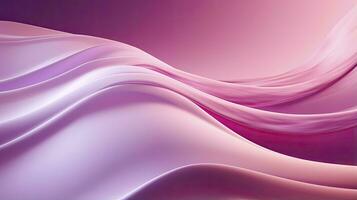 AI generated Abstract 3D image of digital waves in shades of pink and purple. AI Generated photo