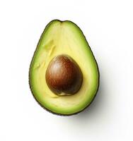 AI generated Avocado on white background. AI Generated photo