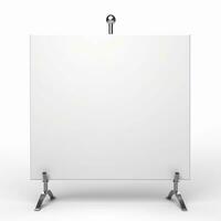 AI generated blank whiteboard on the wall. Generative AI photo