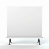 AI generated blank whiteboard on the wall. Generative AI photo