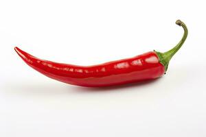 AI generated A Red chili pepper is isolated on a white background. AI Generated photo